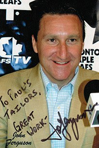 John Ferguson — autographed for Paul's Tailors