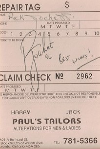 Rick Tocchet — client of Paul's Tailors
