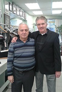Roger Ashby — with the master tailor at Paul's Tailors