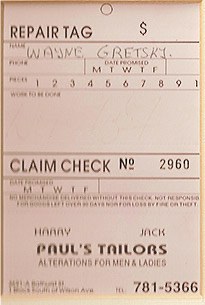 Wayne Gretzky — client of Paul's Tailors